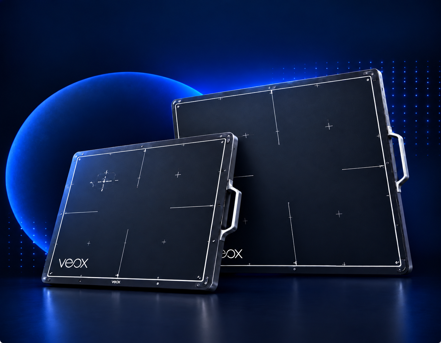 VEOX View VX Series wireless and wired flat panel detectors in 14x17 and 17x17 formats for digital radiography